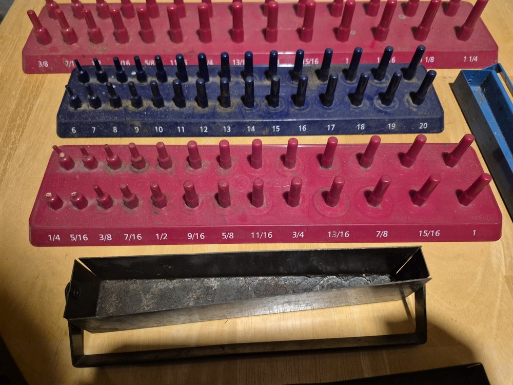 Assorted lot of socket, organizers holders.