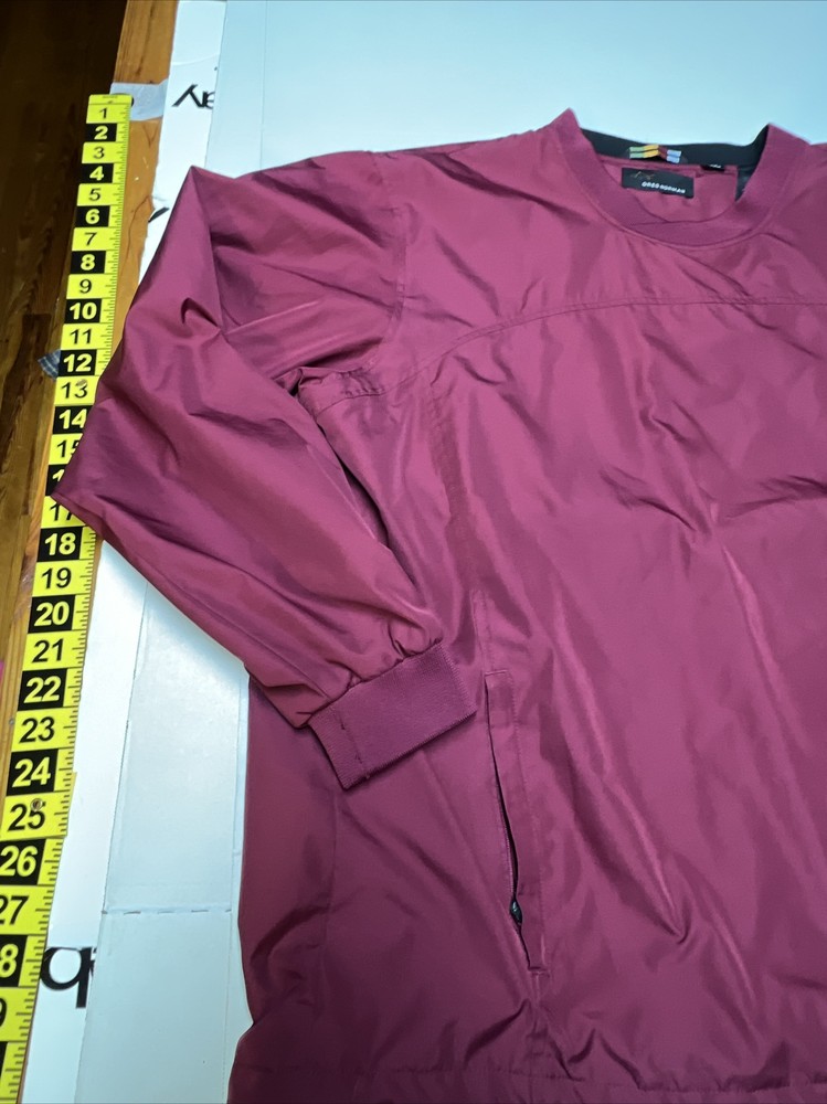 Greg Norman Golf Pullover lined Jacket Men’s XLT red zippered pockets EUC