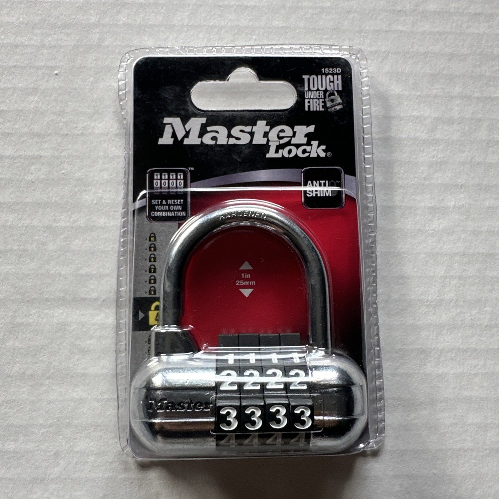 Master Lock Set & Reset Your Own Combination New
