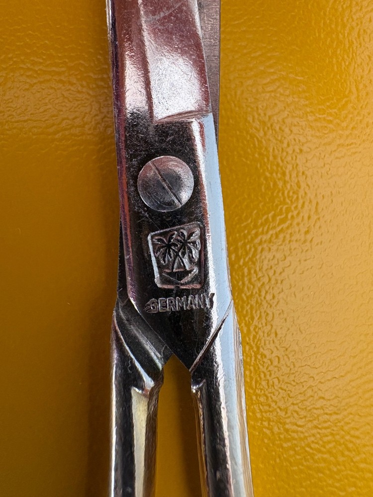 Vintage Palm Tree Logo German Scissors 5” Sewing