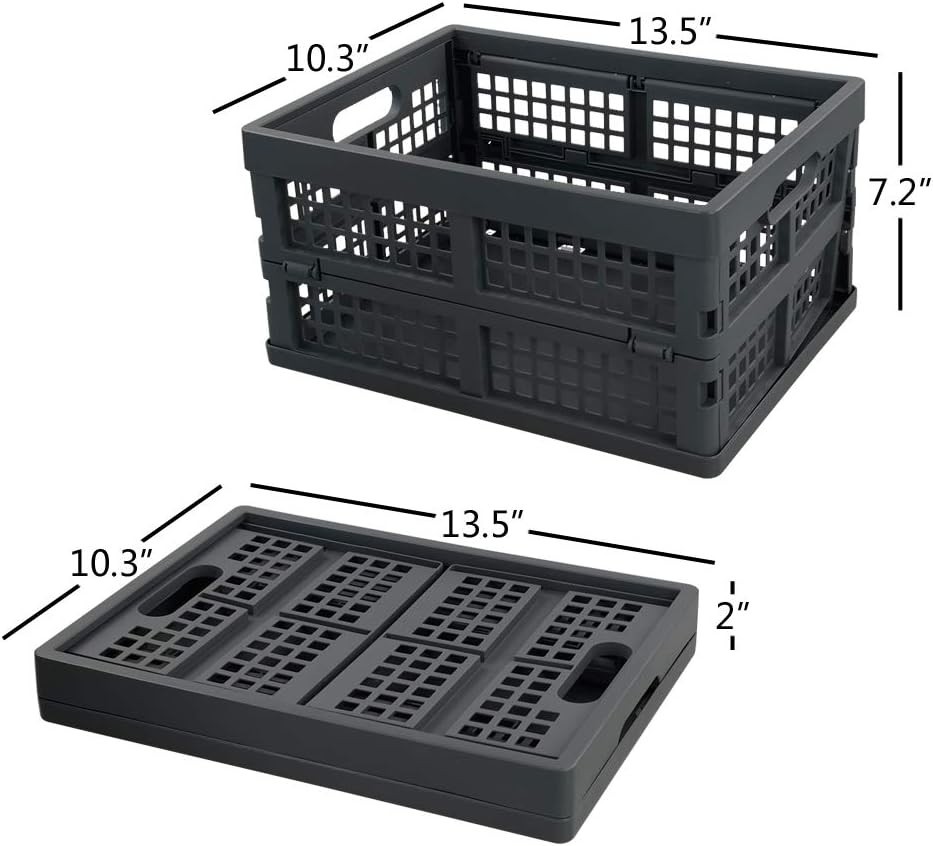 New Grey Plastic Folding Containers 16L Pack