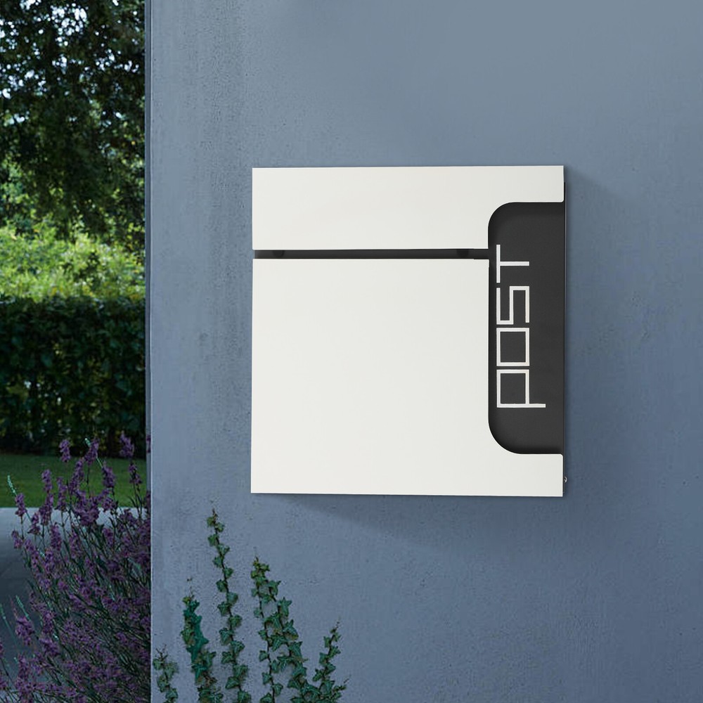 Rectangular Post Box Large Letter Mail Box Steel Lockable Wall Mount Mailbox New