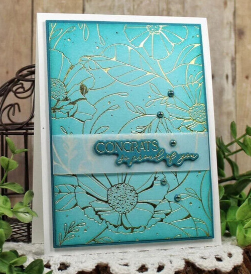 SPELLBINDERS BetterPress COSMOS BACKDROP Letterpress Plate +5pc LAYERED STENCILS
