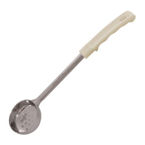 Winco - FPP-3 - 3 oz Beige Perforated Portion Spoon