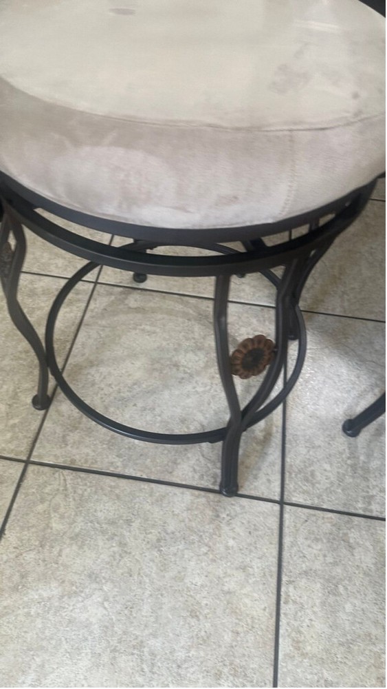 Two Counter Height Metal Bar Stools