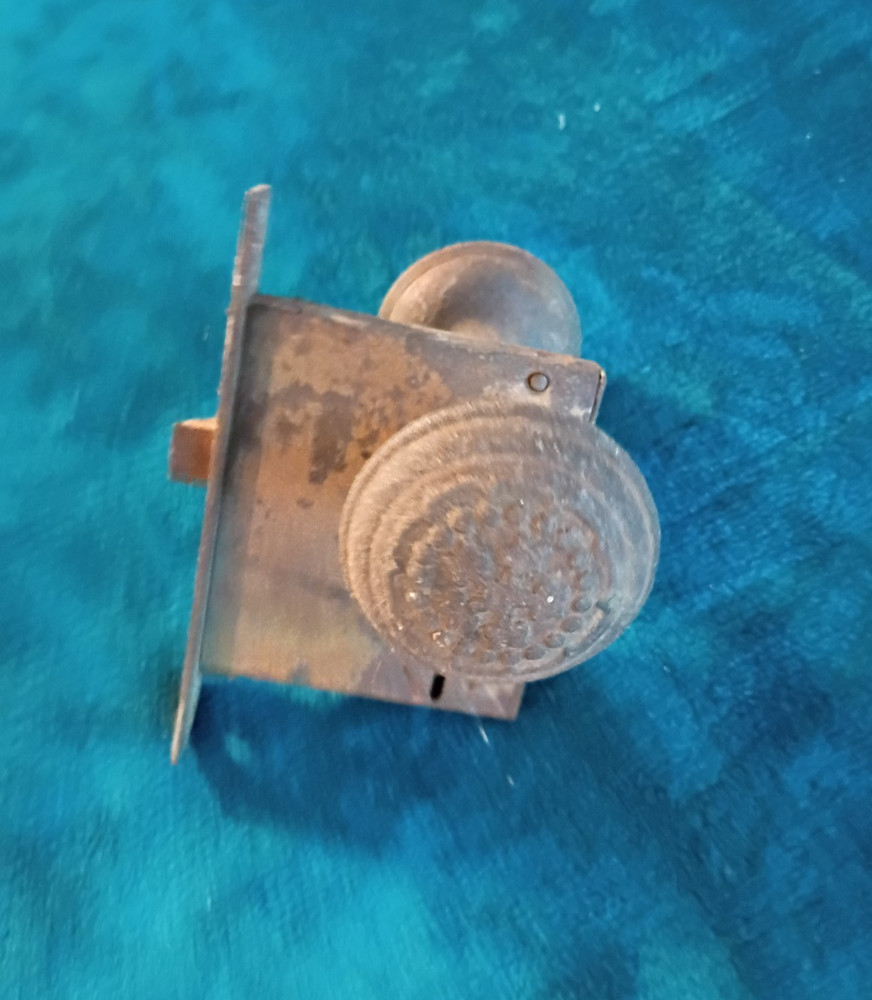 Antique Mortise Lock With Russel And Erwin Knobs.