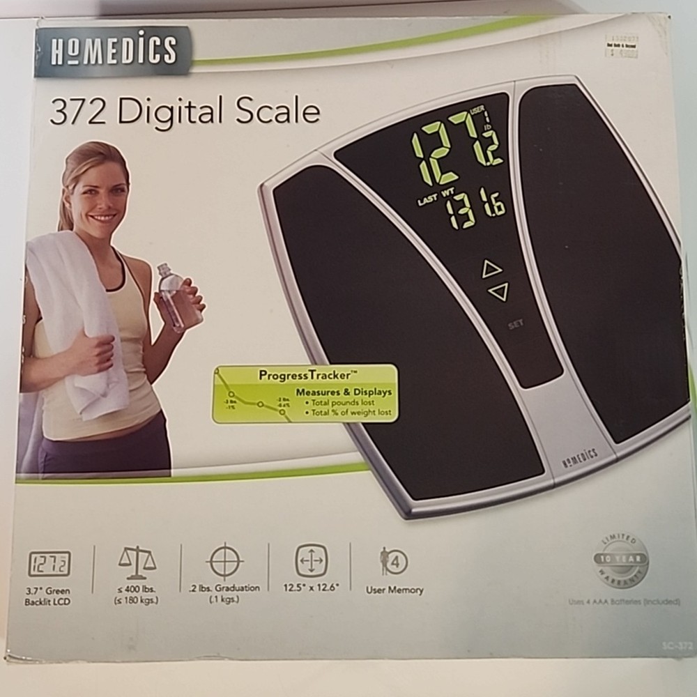HoMedics SC-372 Digital Scale Progress Tracker 400lbs Digital SEALED