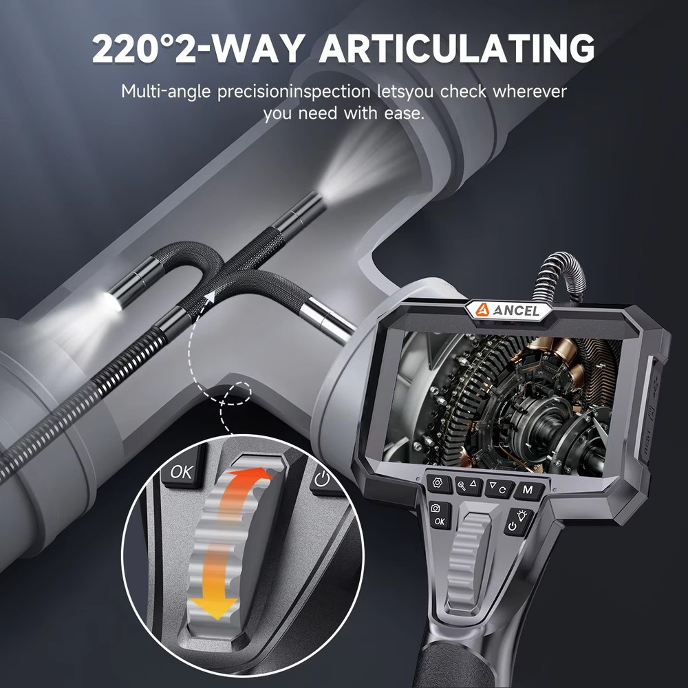 Industrial Endoscope Camera Inspection Borescope Camera Two-Way Articulating