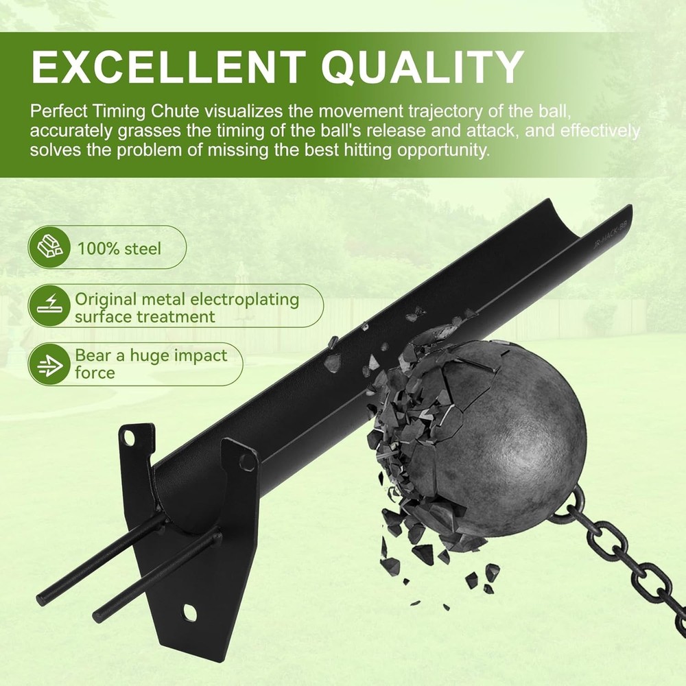 Extended Pitching Machine Chute Compatible with Junior Hack Attack Baseball