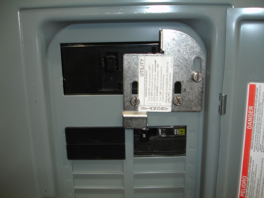 New Square D Generator Interlock Panel Breakers & Receptacle 20,30, or 50 amp