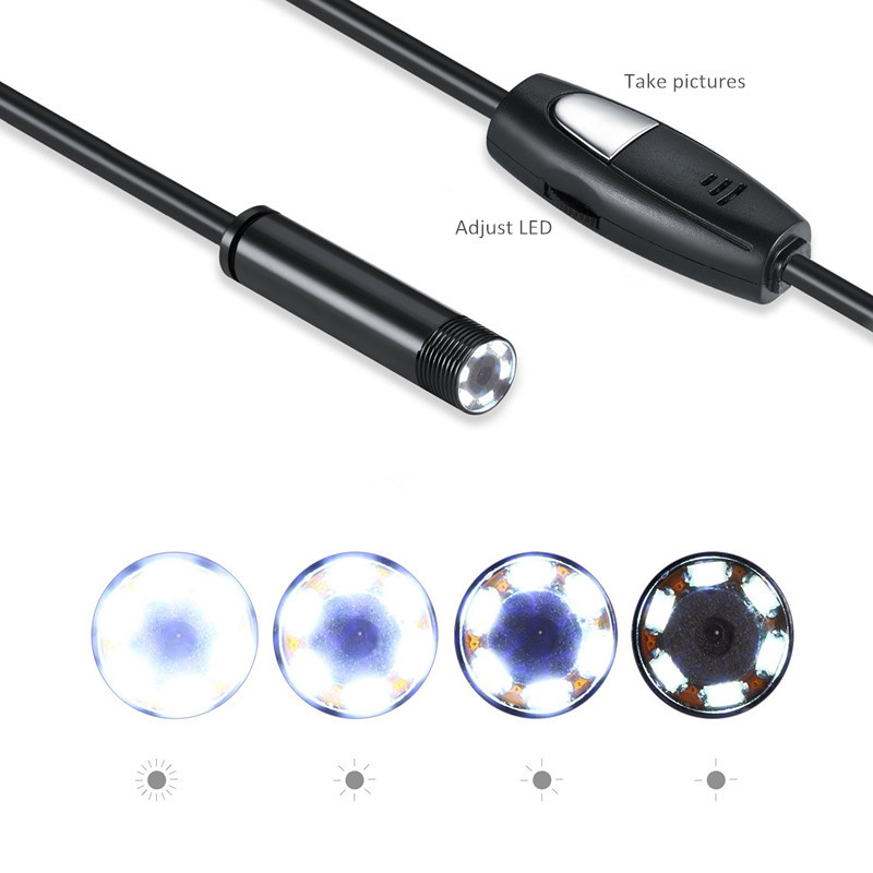 2M Mini Android Endoscope Waterproof Borescope Micro USB Inspection Video Camera