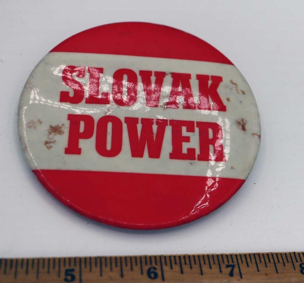Vintage SLOVAK POWER  Pinback Button