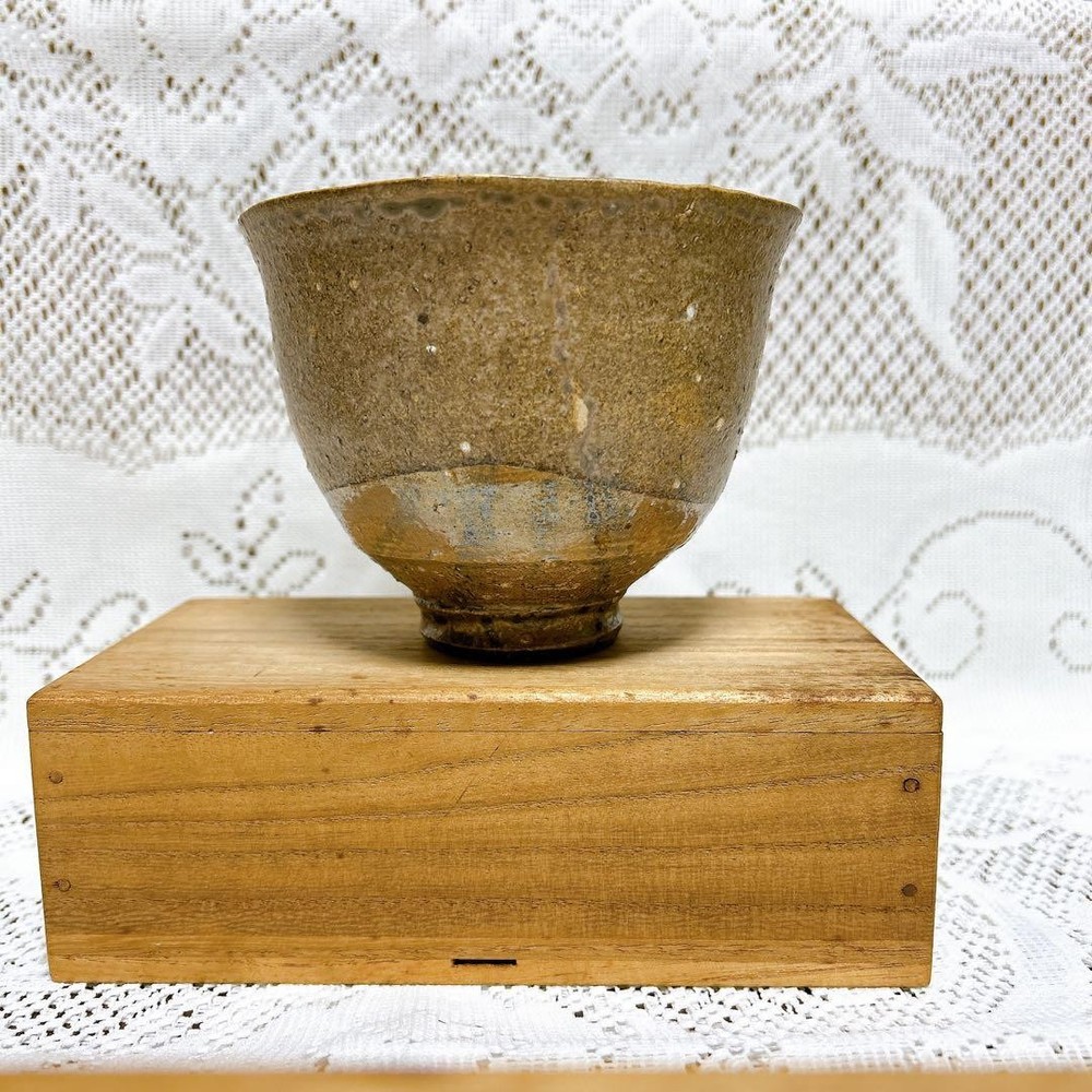 Tea Utensils Ceramic ocher may be Tokoname ware