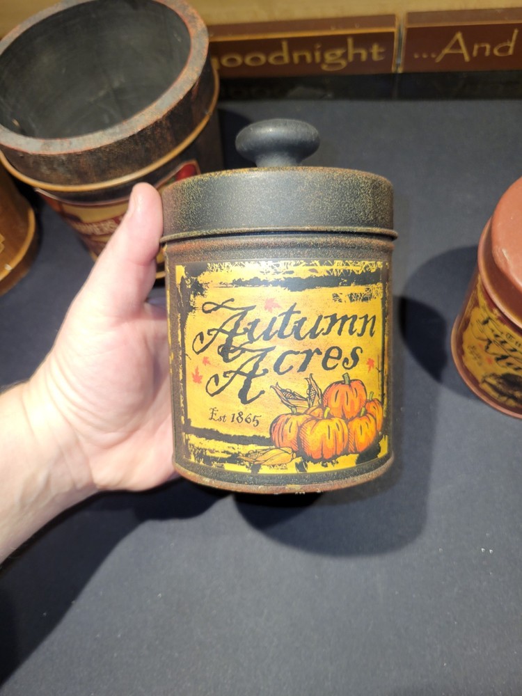 Vintage Fall Decor Containers Set Of 4