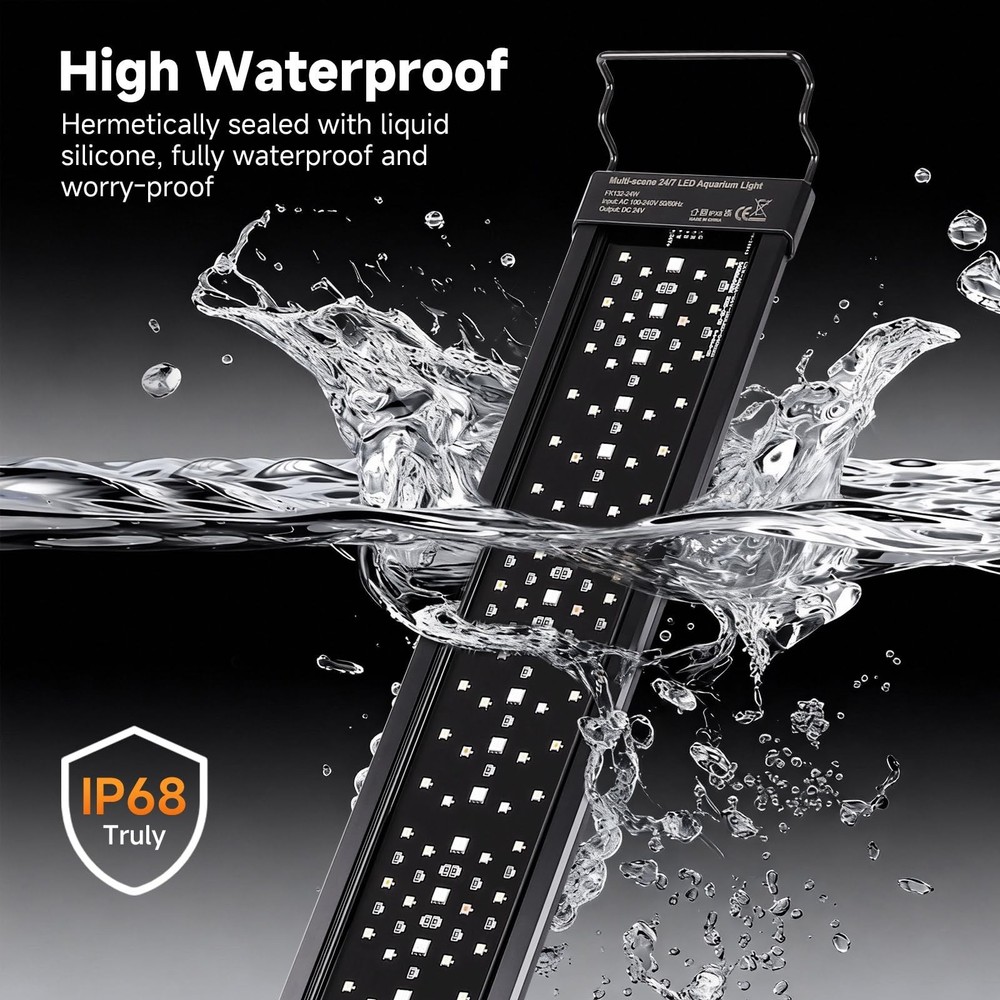 fishkeeper Smart LED Aquarium Light with One-Button Real-Time Sync, 24/7 Mode...
