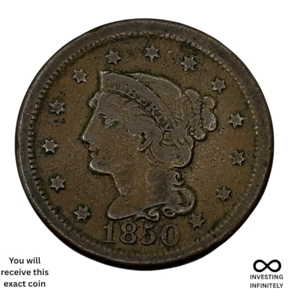 1850 Large Cent X-1739