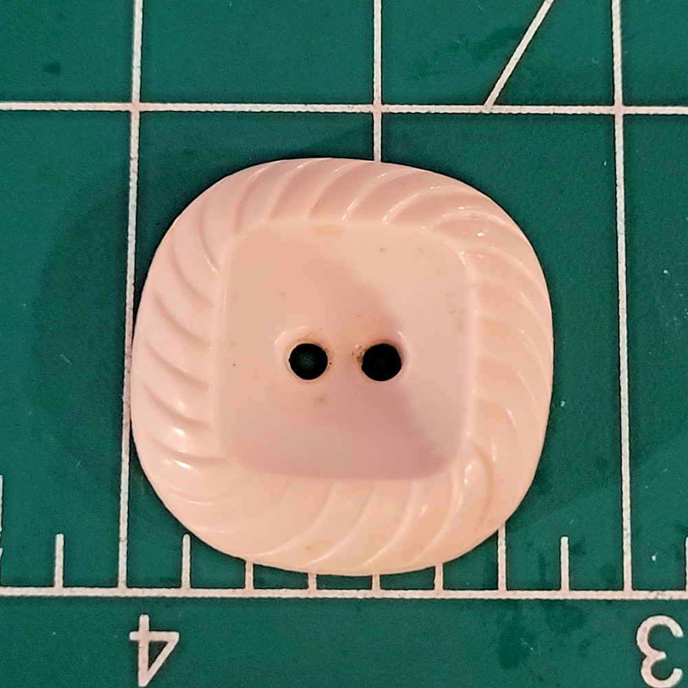 Colt # 7 button  white square fancy edges 7/8" confirmed pattern excellent