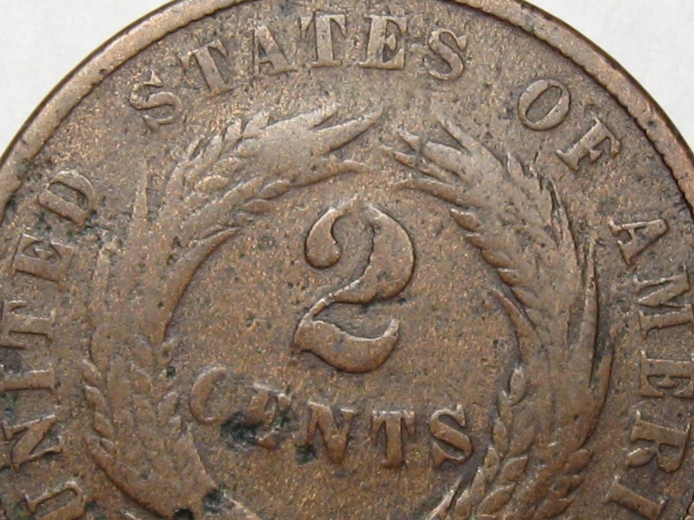 Better-Date 1867 US Two Cent Coin. 2¢. #35