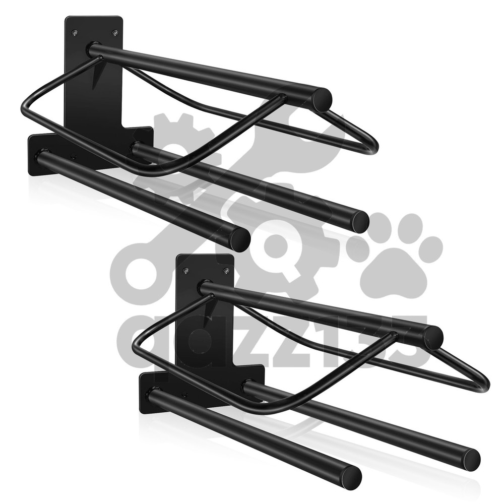 2* Heavy Duty Wall Mounted Saddle Stand Saddle Pad Saddle Pad Rack Bracket Black
