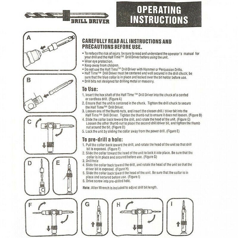 20pcs/Box Half Time Drill Driver Multi Function Screwdriver Tool Screw Power M