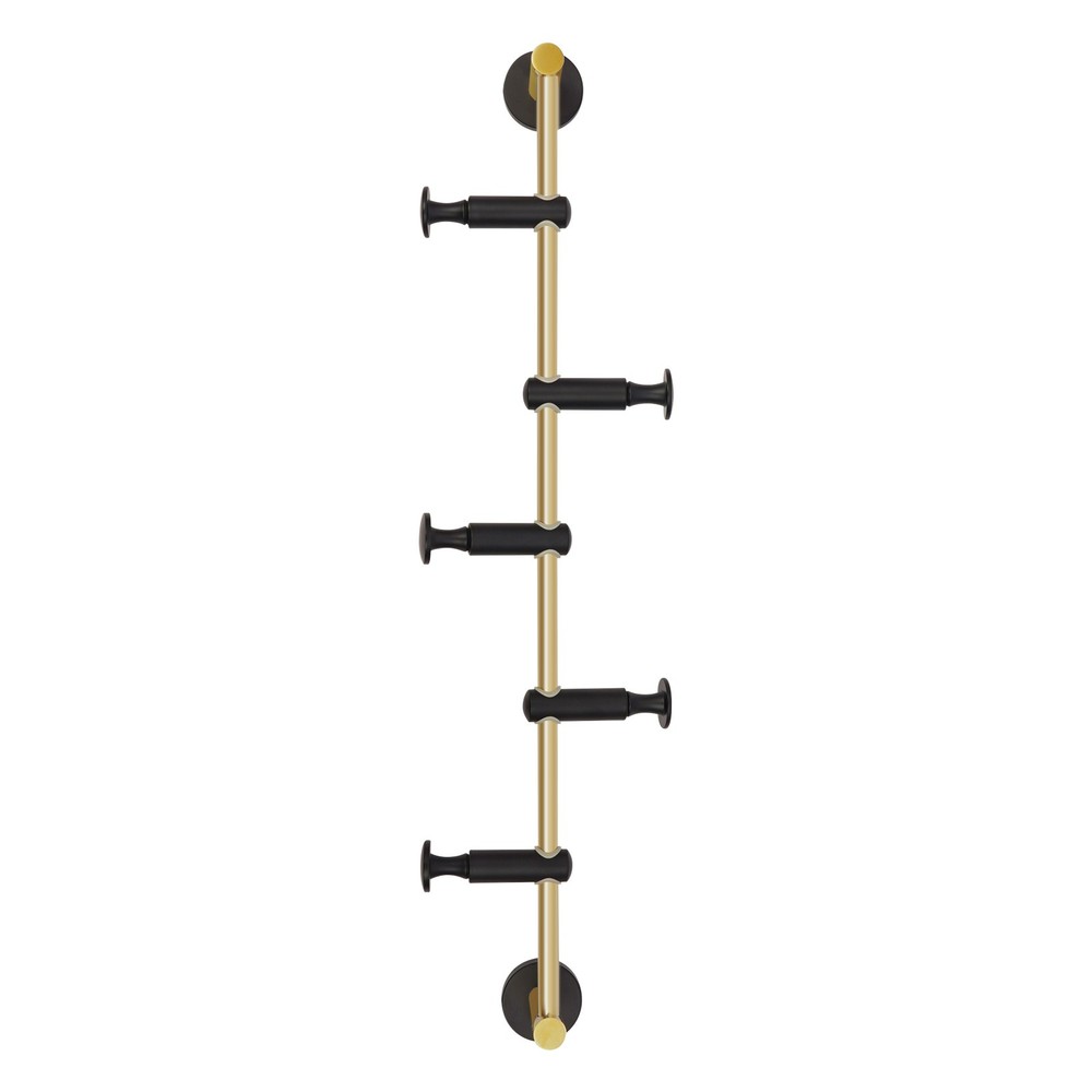 Coat Rack Coat Rack With 5 Adjustable Hooks Wall Mounted Vertical 24.02*2.76in