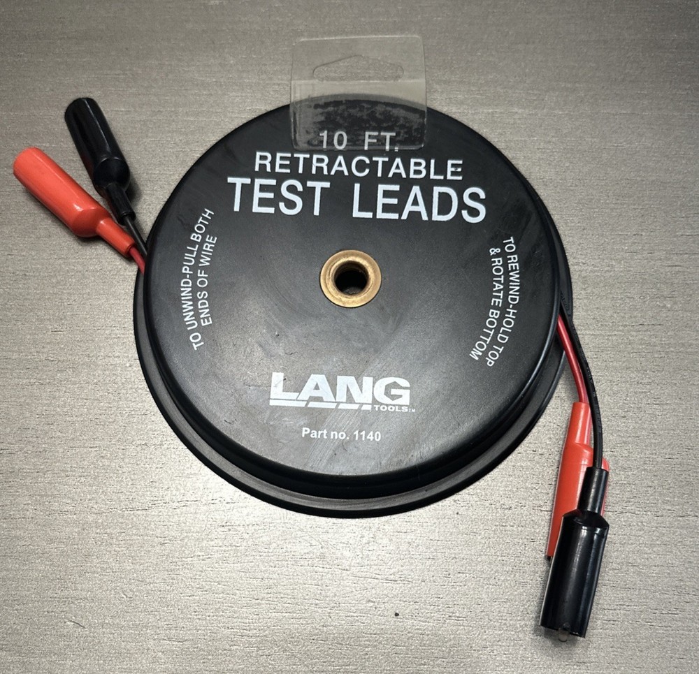 Lang Tools 1140 Retractable Test Leads - 2 Leads x 10 Ft