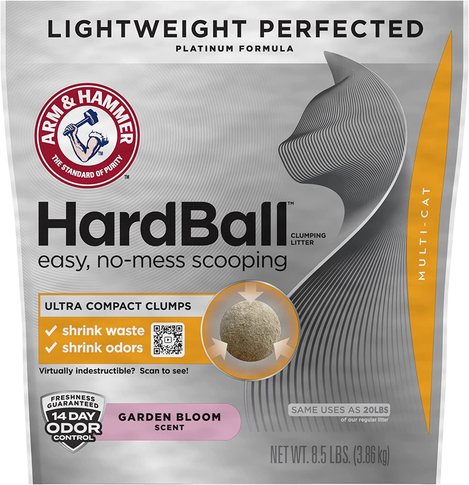 Hardball Lightweight Easy No-Mess Scooping Garden Bloom Scent Platinum Multi-Cat