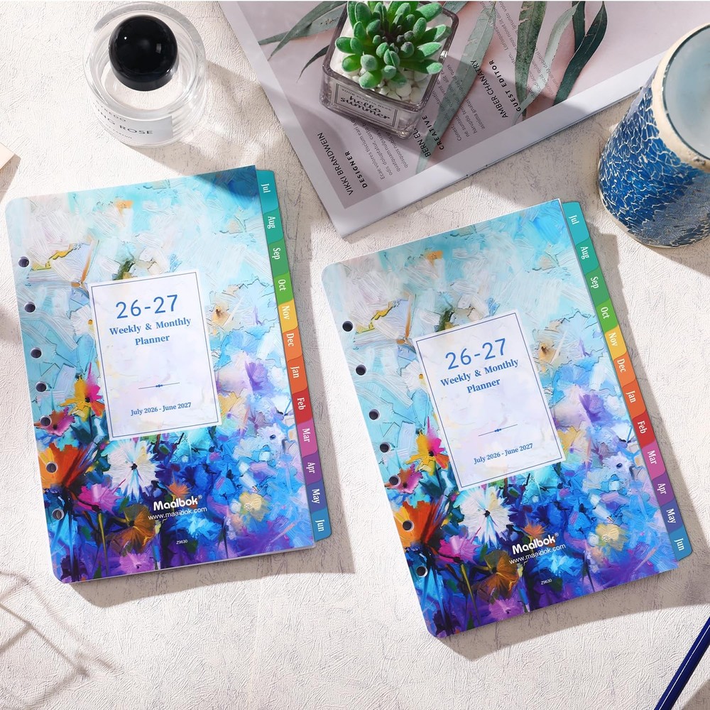 2026-2027 Planner Refills - Inserts with 7-Hole multicolor
