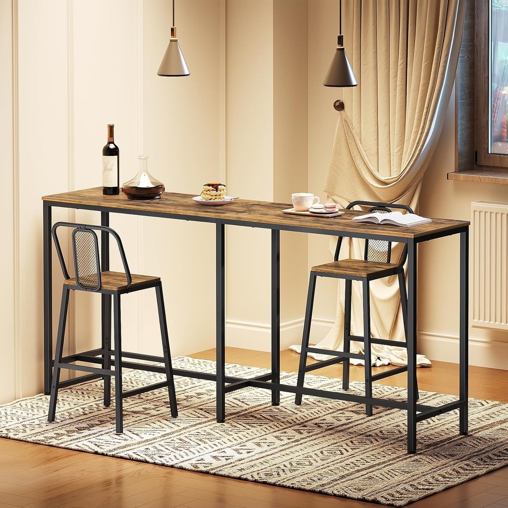 70.8" Long Bar Table Counter Bar Height Table High Top Table Rectangular Hightop