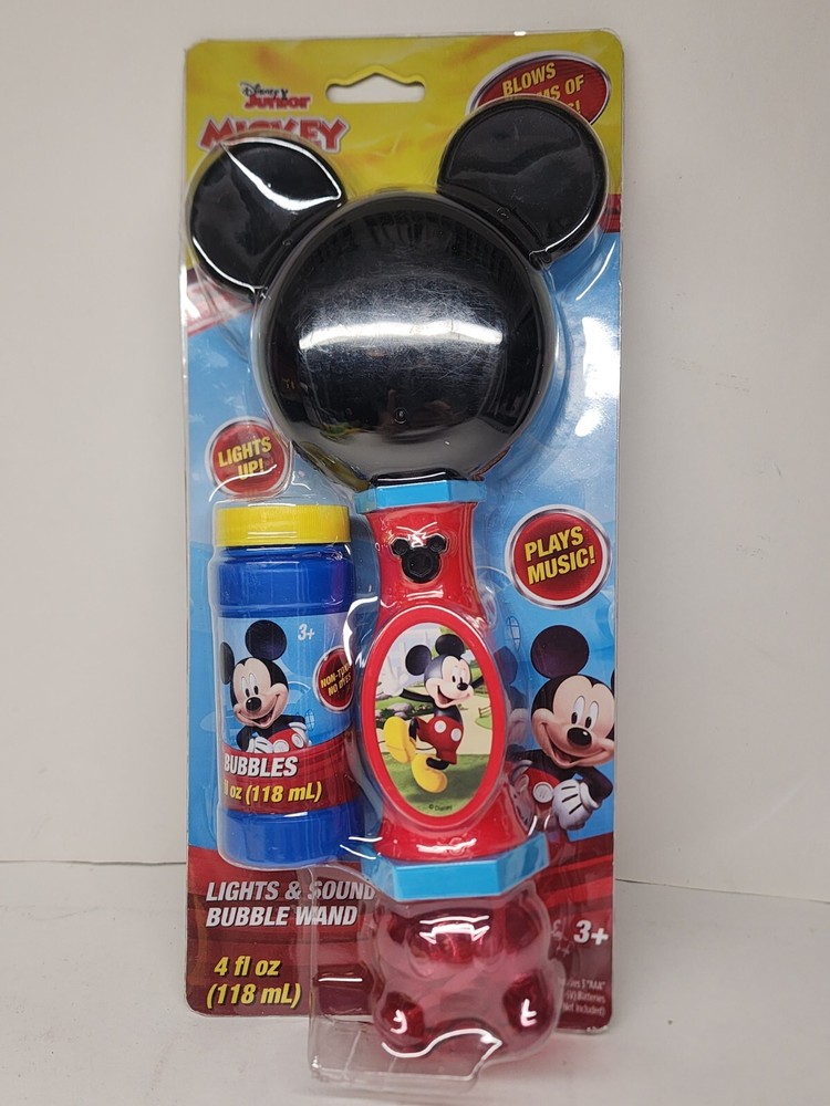 New Disney Mickey Mouse Light Sound Musical Bubble Wand Bubble Solution