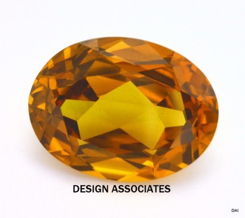 LAB CREATED GOLDEN SAPPHIRE 11X9 MM OVAL CUT AAA