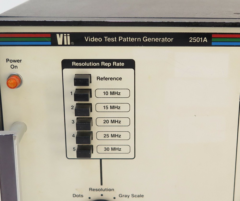 Vii 2501A Video Test Pattern Generator w/ Instruction Manual & RasterMaster Log