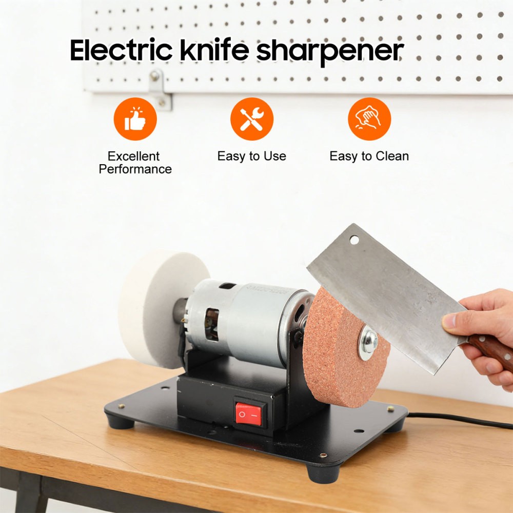 Electric Benchtop Grind Sander Adjustable Variable Speed Table Grinding Machine