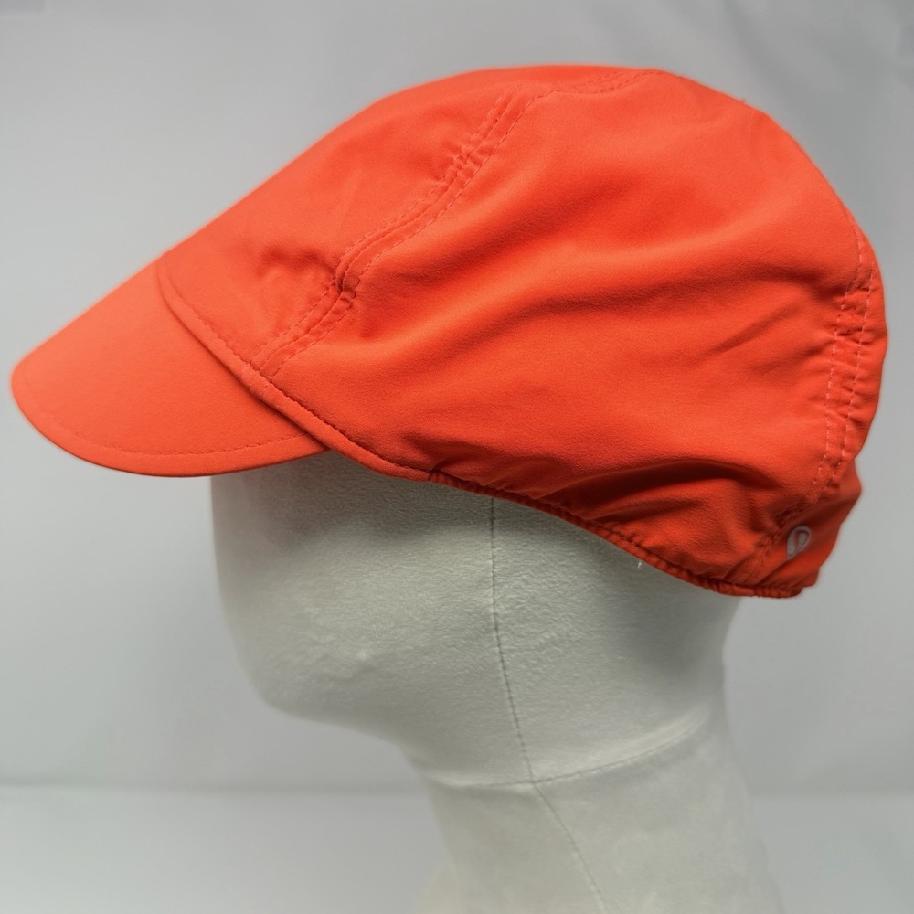 Lululemon Orange Reflective Baseball Cap L/XL Adjustable Breathable Activewear