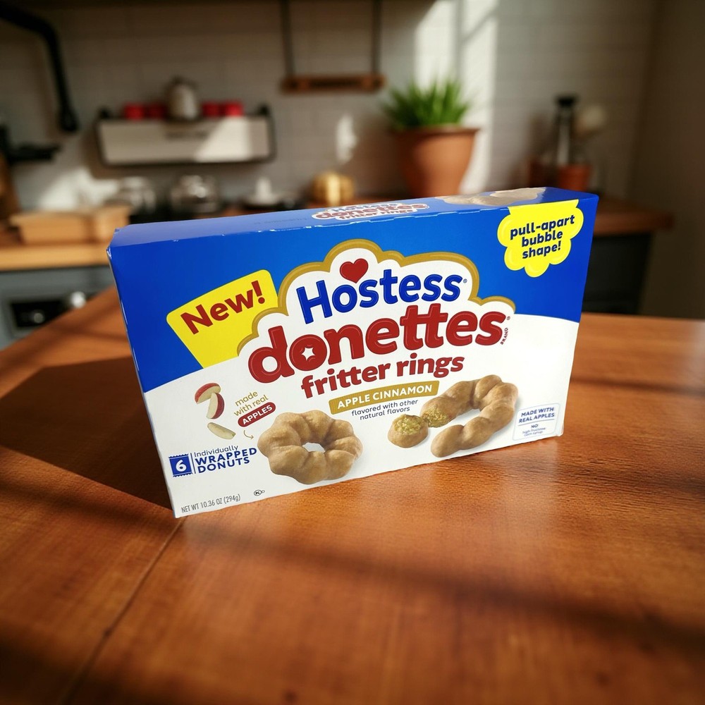 Hostess Apple Fritter Ring Pullapart Donuts Snack Cakes, 2 Boxes
