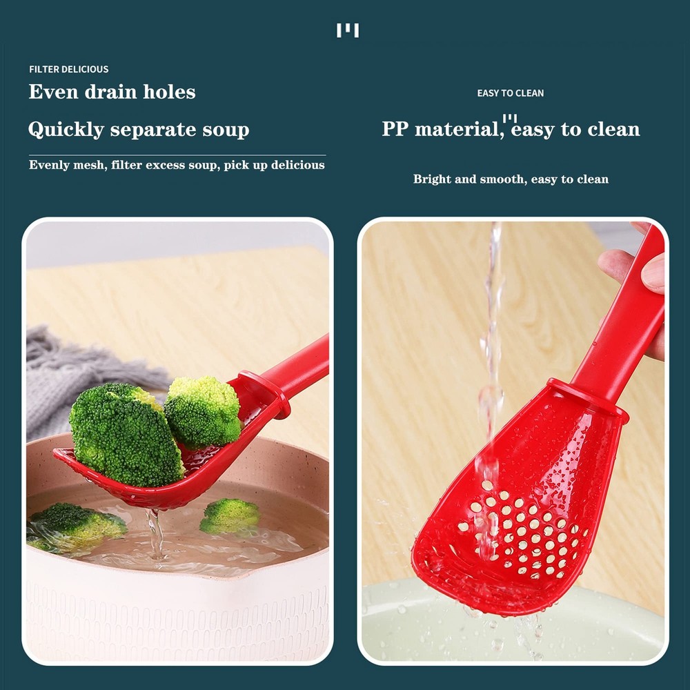 3 Pack Multifunctional Kitchen Cooking Spoon, 6 in1 Kitchen Gadgets Strainers...