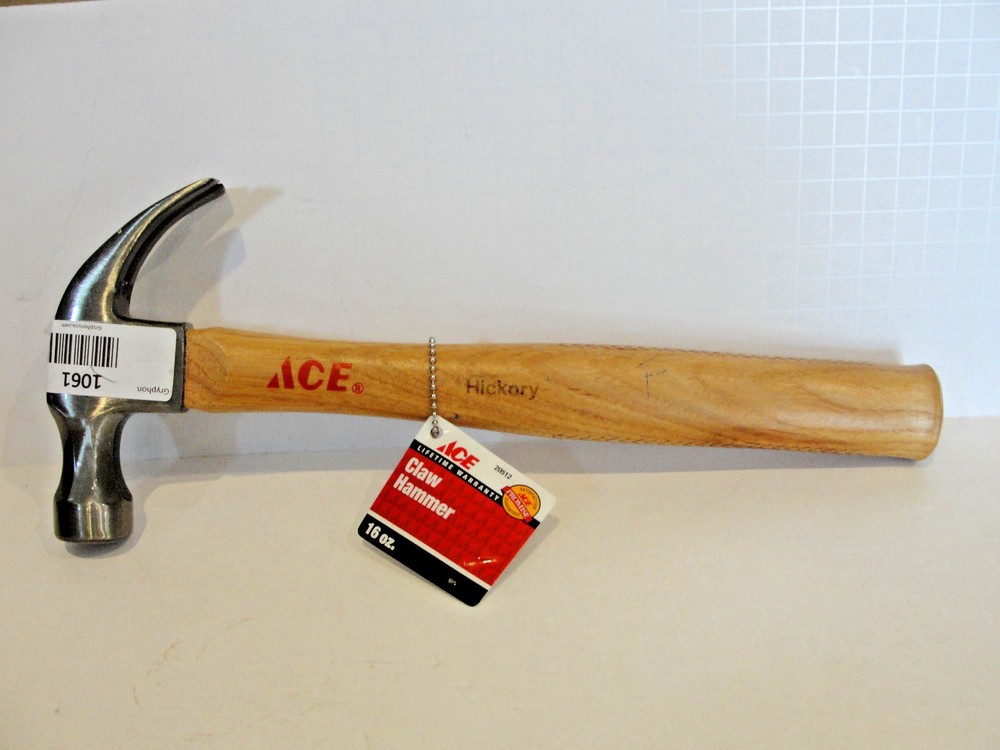 ACE 16-oz. Hickory Claw Hammer, # 20512