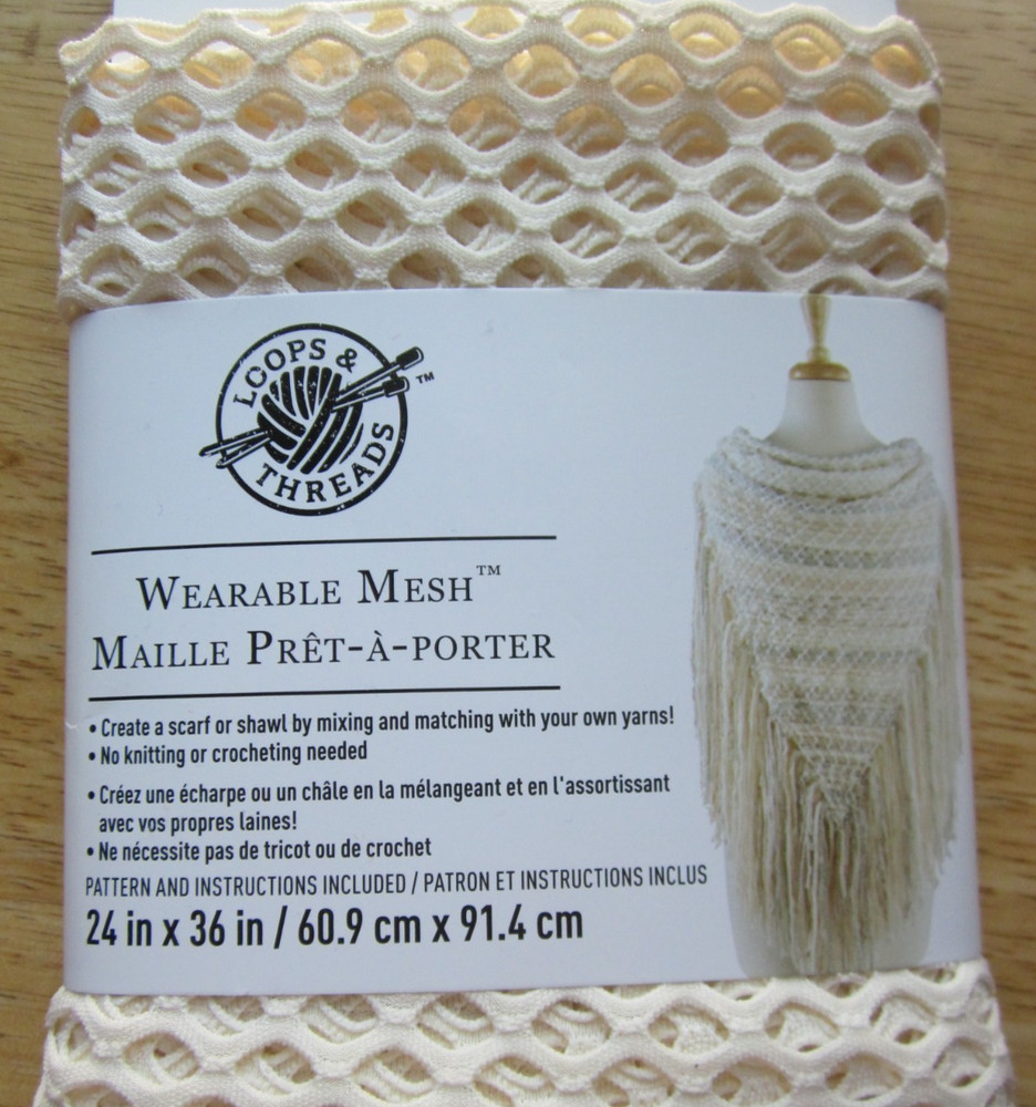 Loops & Threads Wearable Mesh ~ Cream ~ 24" X 36"