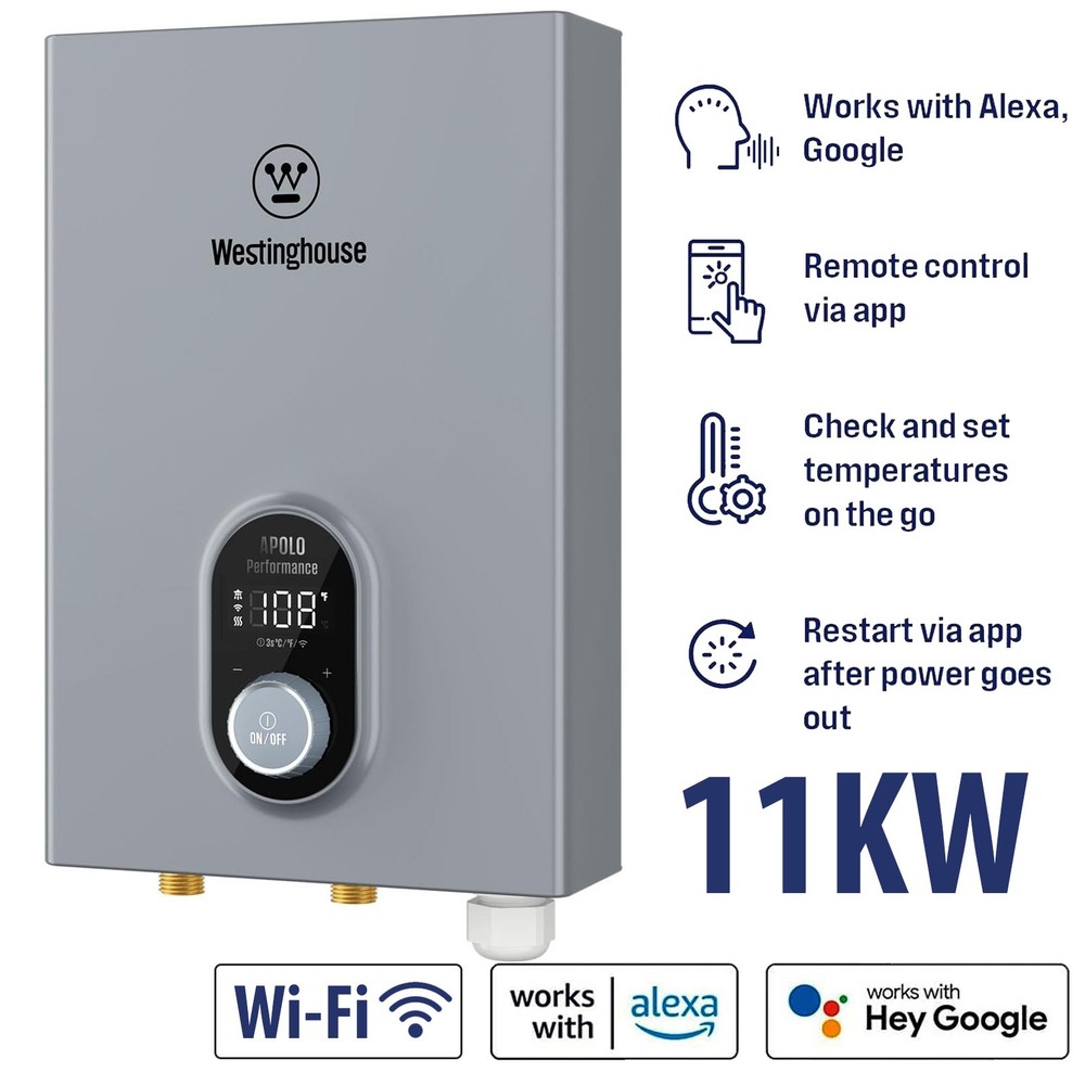 11/14/18/24/27KW Electric Instant Tankless Water Heater On-Demand Voice Control