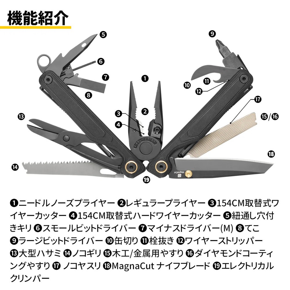 Leatherman Wave Alpha Obsidian Black Multi-Tool (WAVAL-OB)