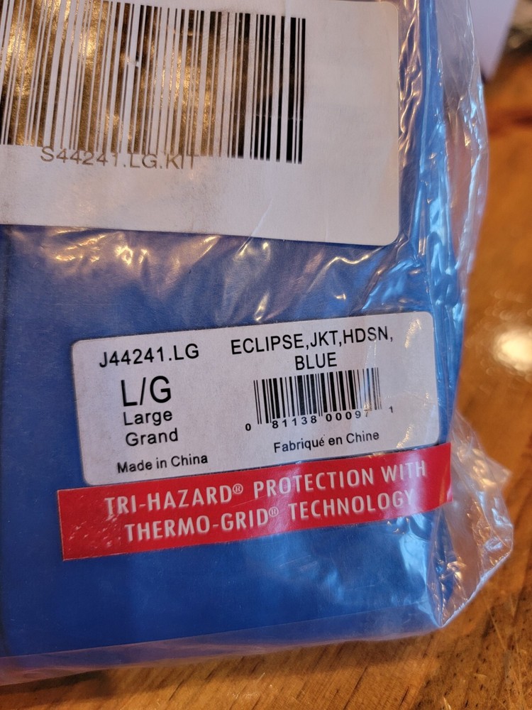 TIngley J44241.LG Flame Resistant Jacket Industrial Blue Eclipse Rain Jacket L