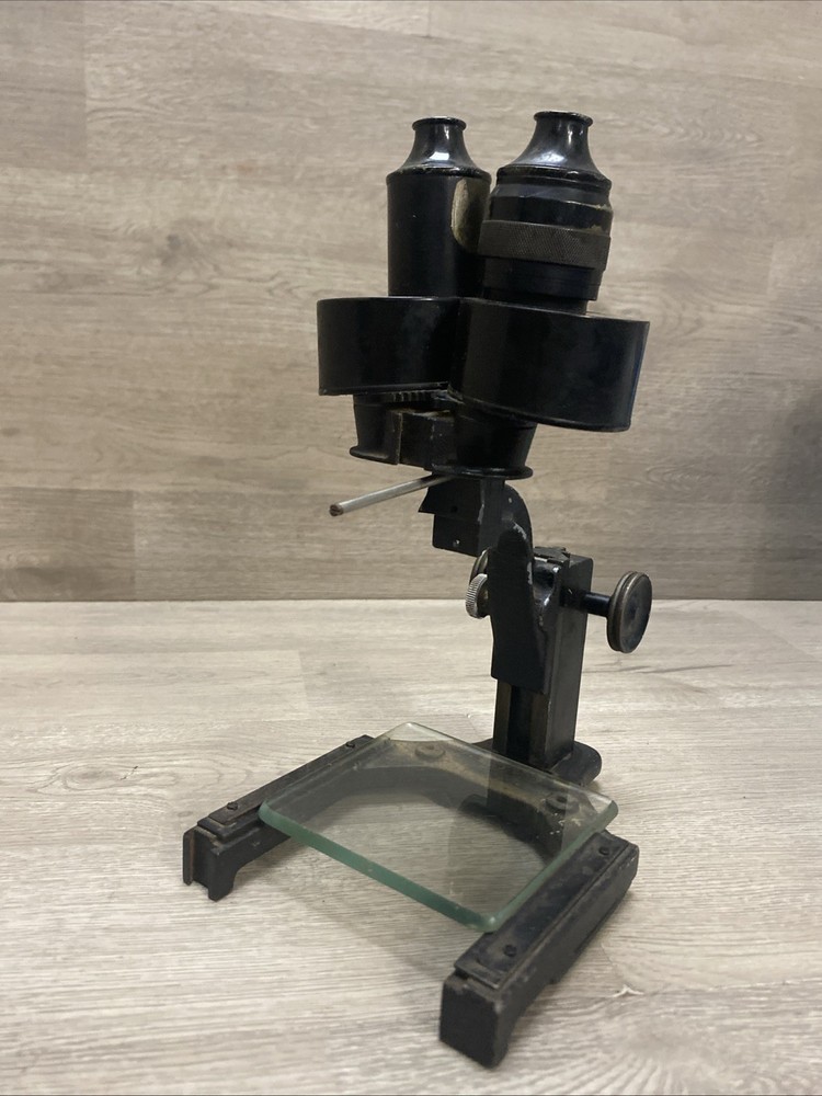 Antique Spencer Buffalo Microscope Adjustable Height HTF