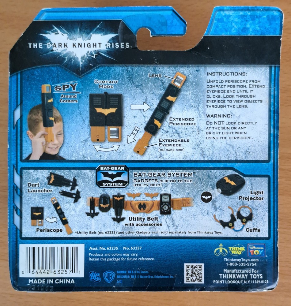 Batman Dart Knight RIses Periscope - Bat Gear System - 2012 Sealed - Thinkway