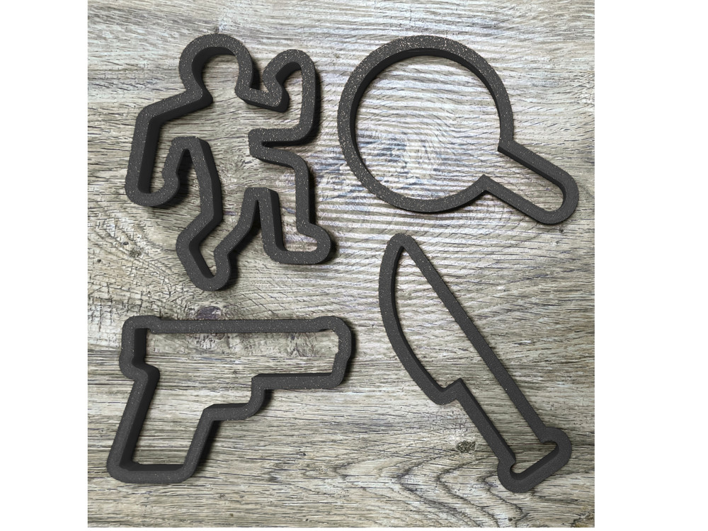Murder Mystery Cookie Cutter Set