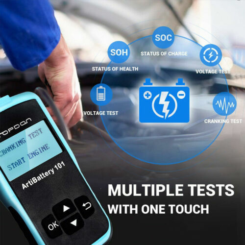 2024 TOPDON AB101 Battery Tester 12V Load Charging System Analyzer 100-2000CCA