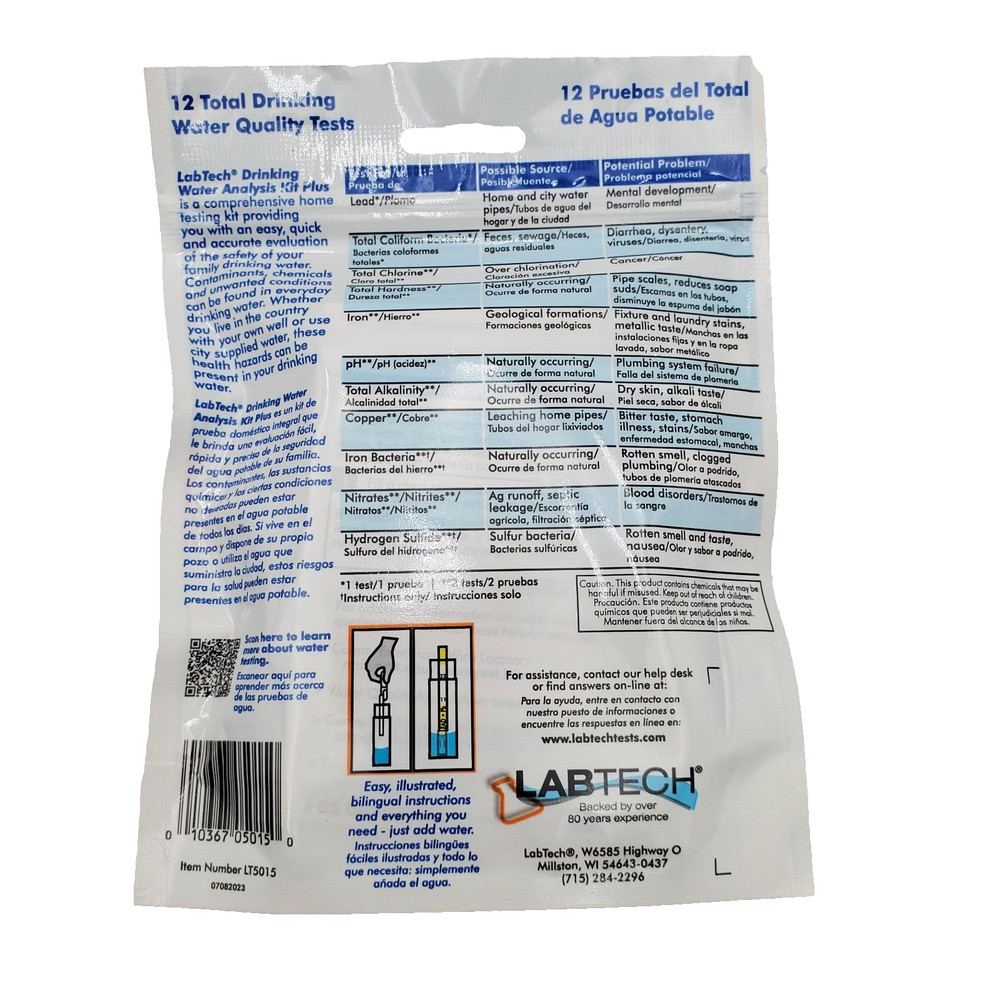 LabTech H2O OK Plus Complete Water Analysis Testing Kit 0150 LT5015 New