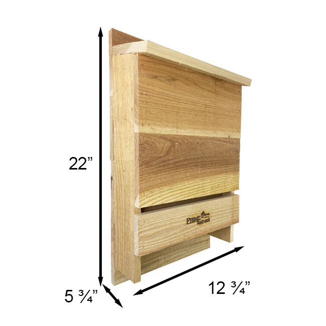 Triple-Celled Cedar Bat House Holds 200 Bats