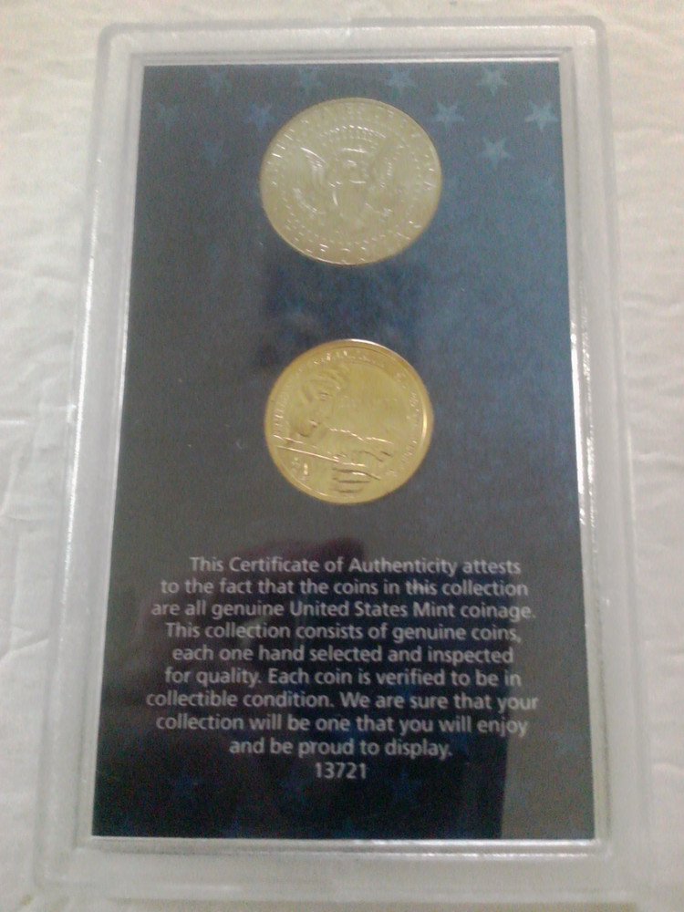2017 Lost Coins Never Released for Circulation Dollar & Half Dollar Case & COA