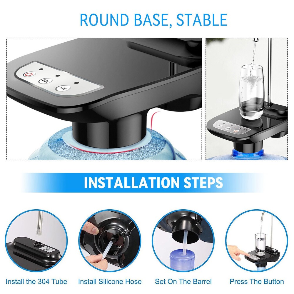 5 Gallon Water Bottle Switch Pump Electric Automatic Universal Dispenser USB US