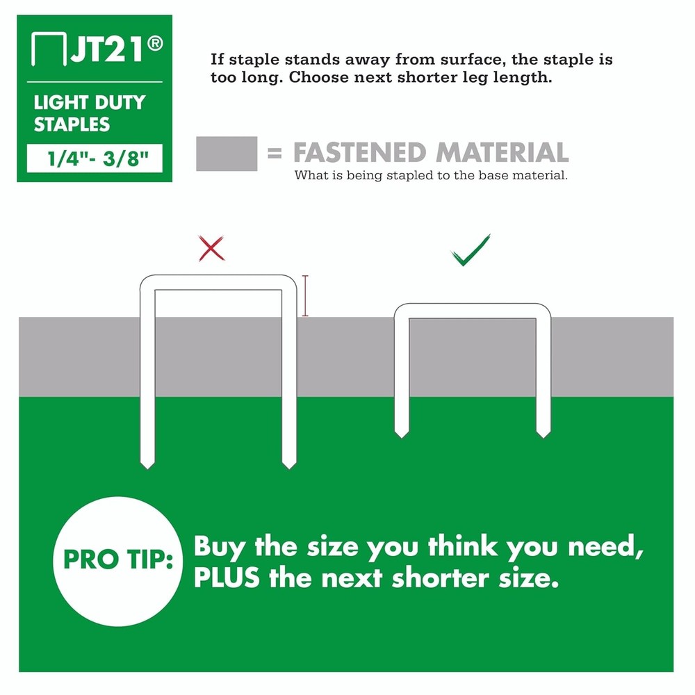 Arrow JT21 Thin Wire Staples 1000 Pack